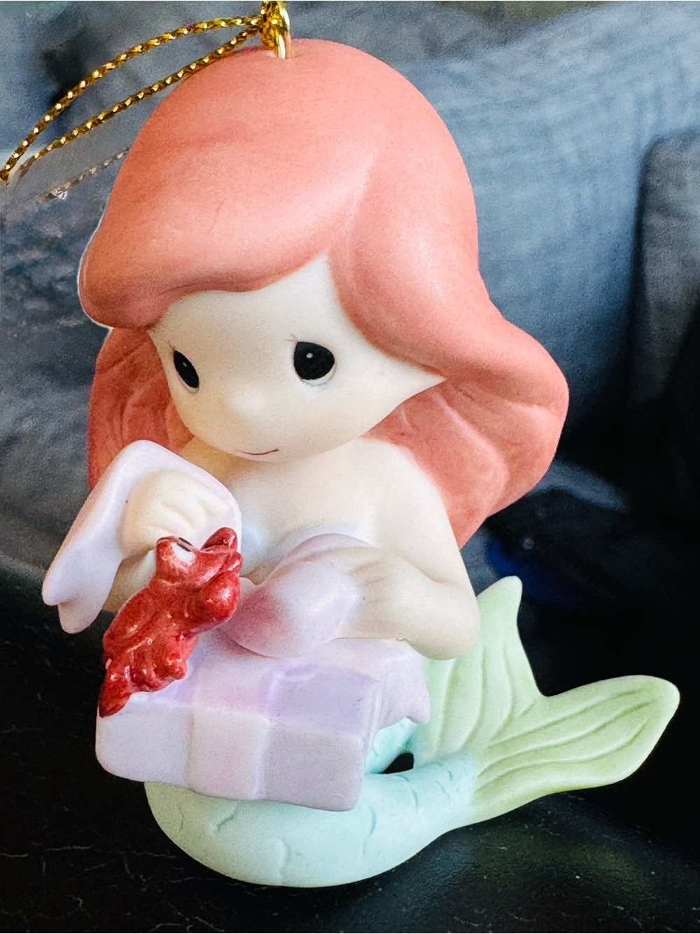 HALLMARK Precious Moments Disney Little Mermaid-Ariel & Sebastian 2008 Ornament